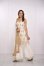 Agasti white and gold kurta suit - knv-dash
