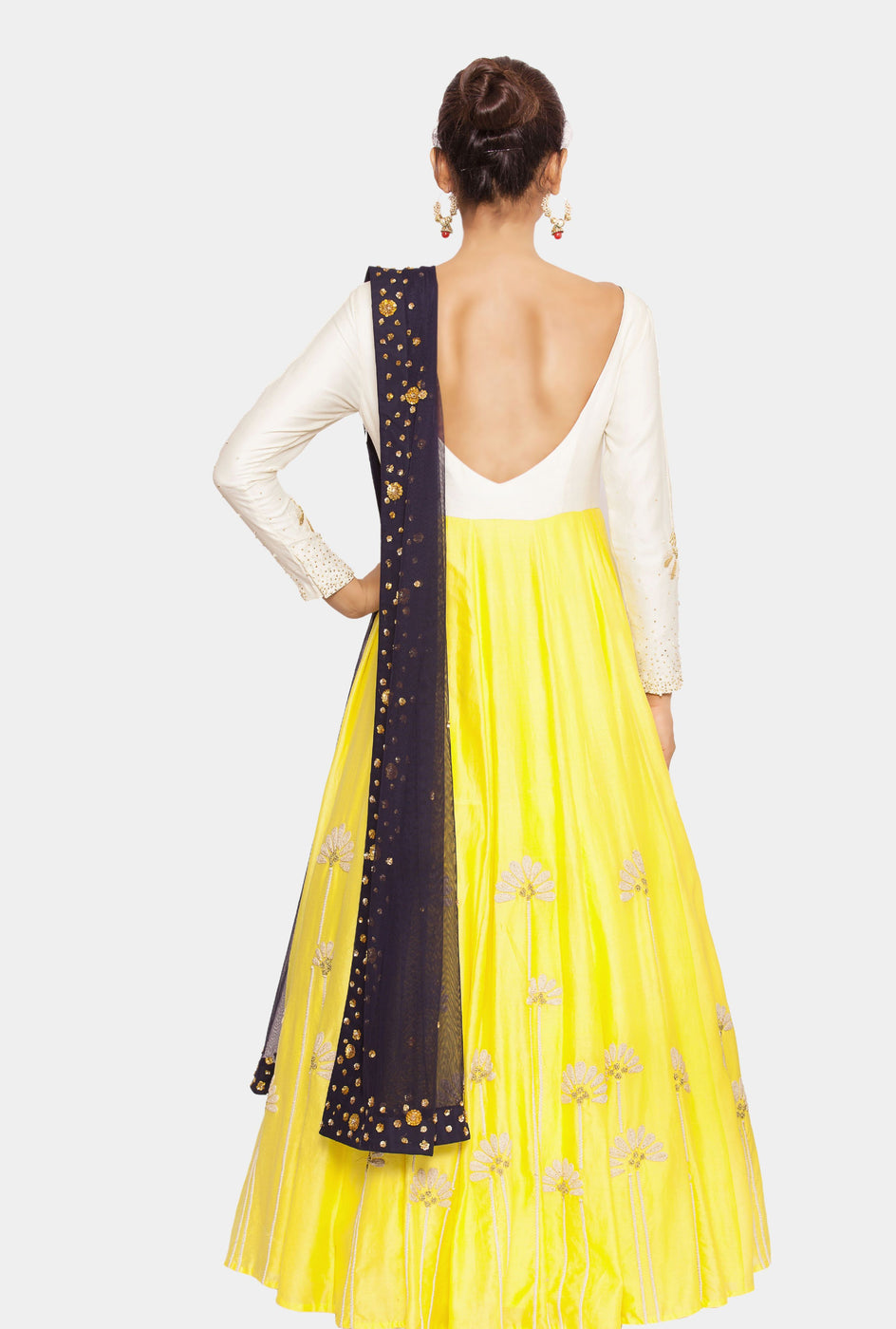 Aditi embroidered boatneck anarkali set - knv-dash