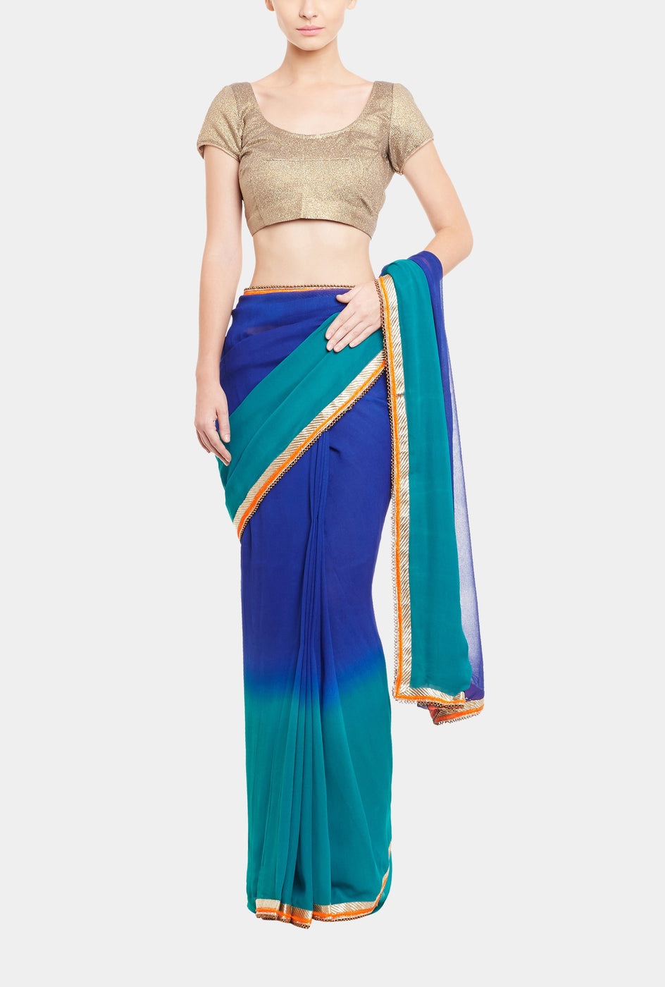 Archan blue ombre sari - knv-dash