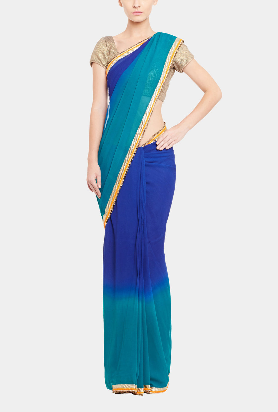 Archan blue ombre sari - knv-dash