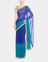 Archan blue ombre sari - knv-dash