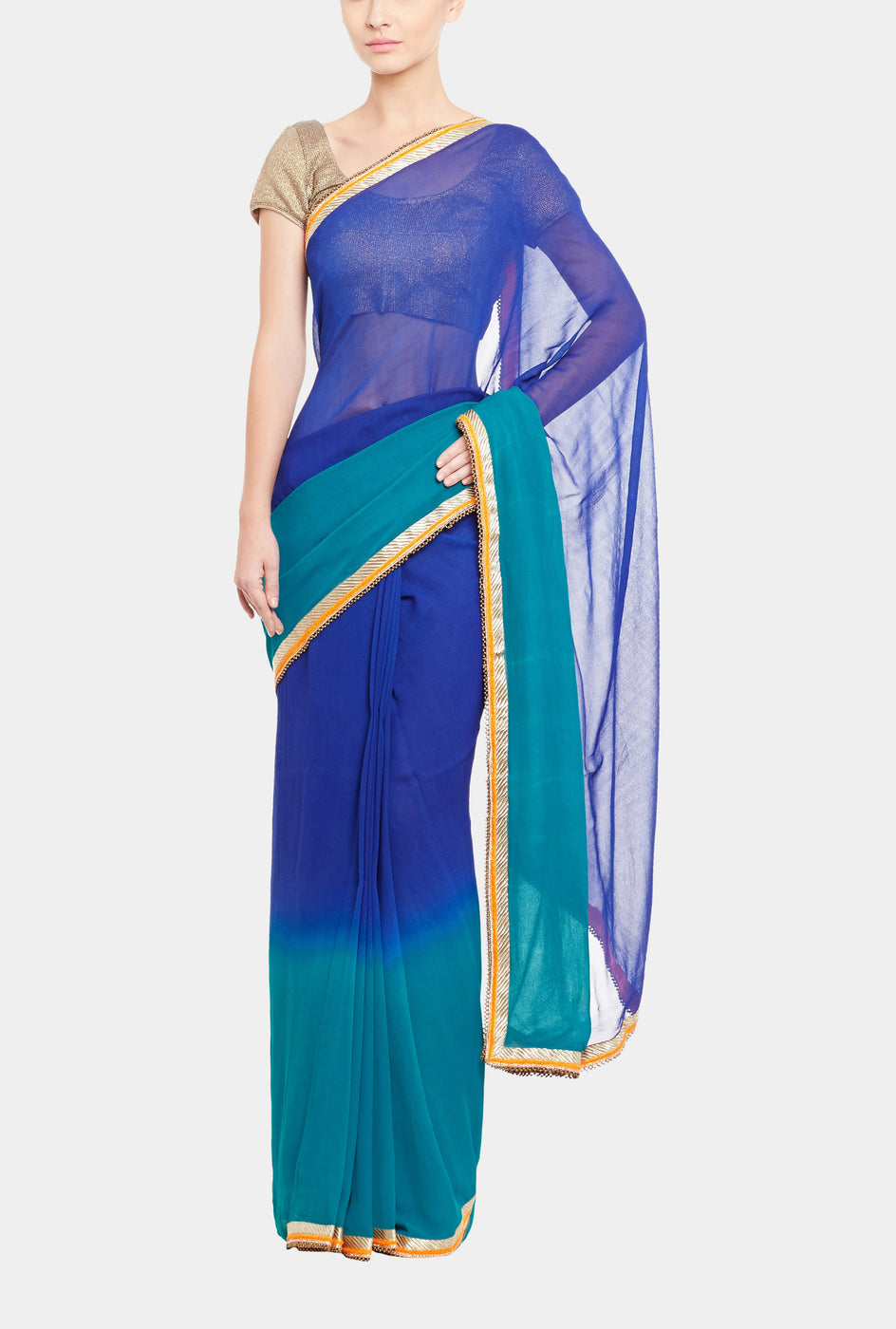 Archan blue ombre sari - knv-dash