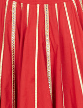 Aperie red and gold embroidered lehenga - knv-dash