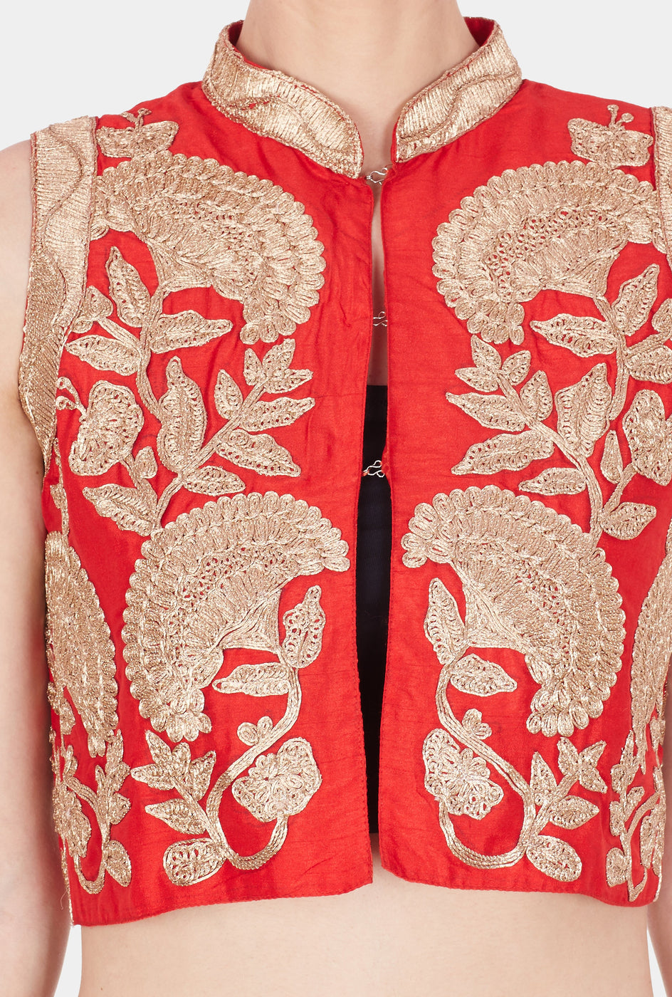 Aperie red and gold embroidered lehenga - knv-dash