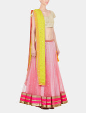 Apeksha pink and gold sequined lehenga set - knv-dash