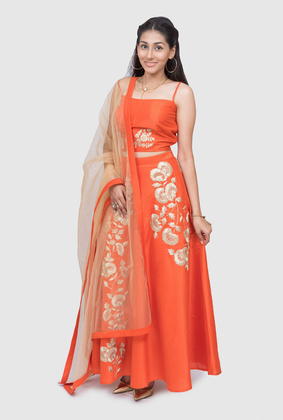 Anumega Floral Embroidered Skirt - knv-dash