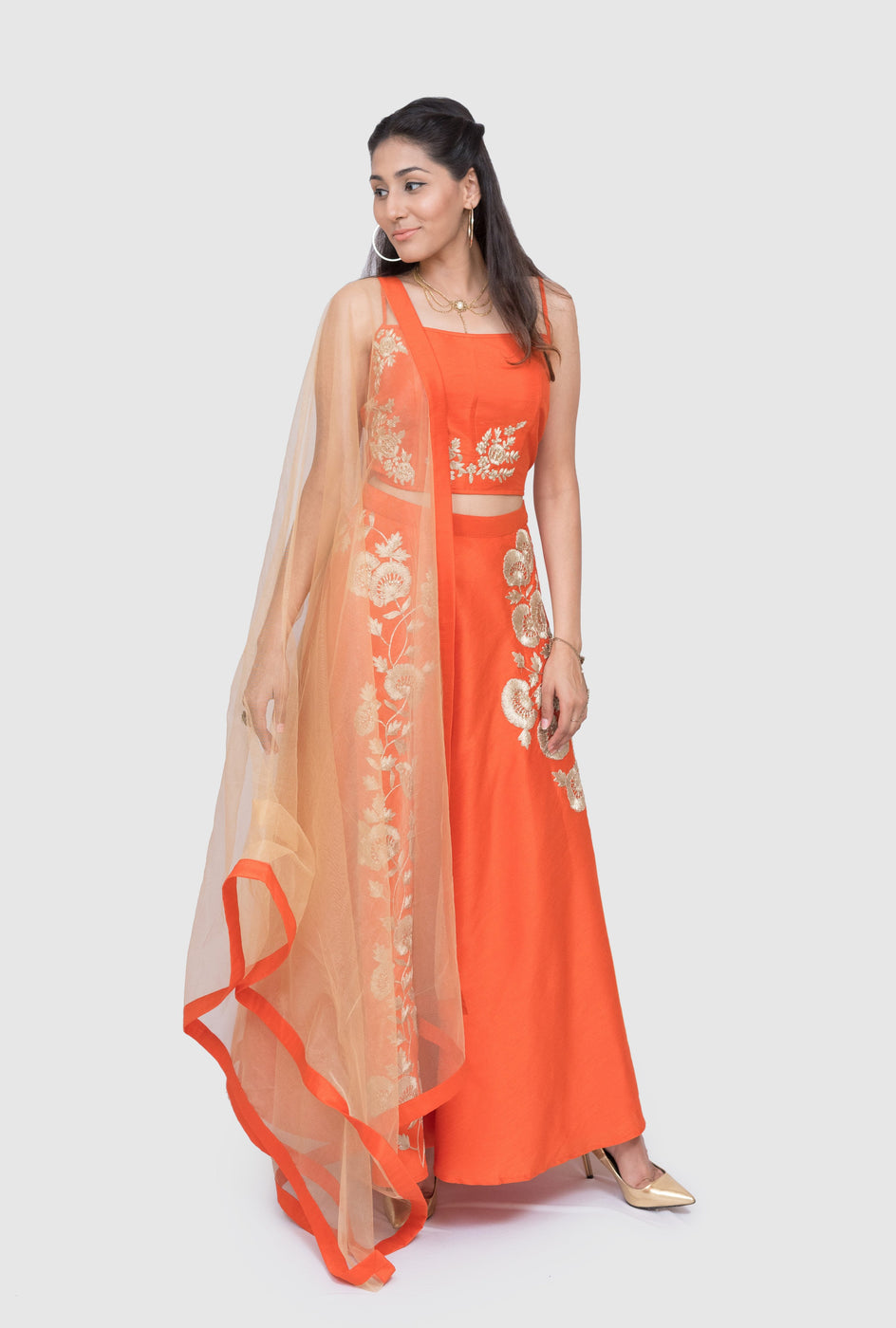 Anumega Floral Embroidered Skirt - knv-dash
