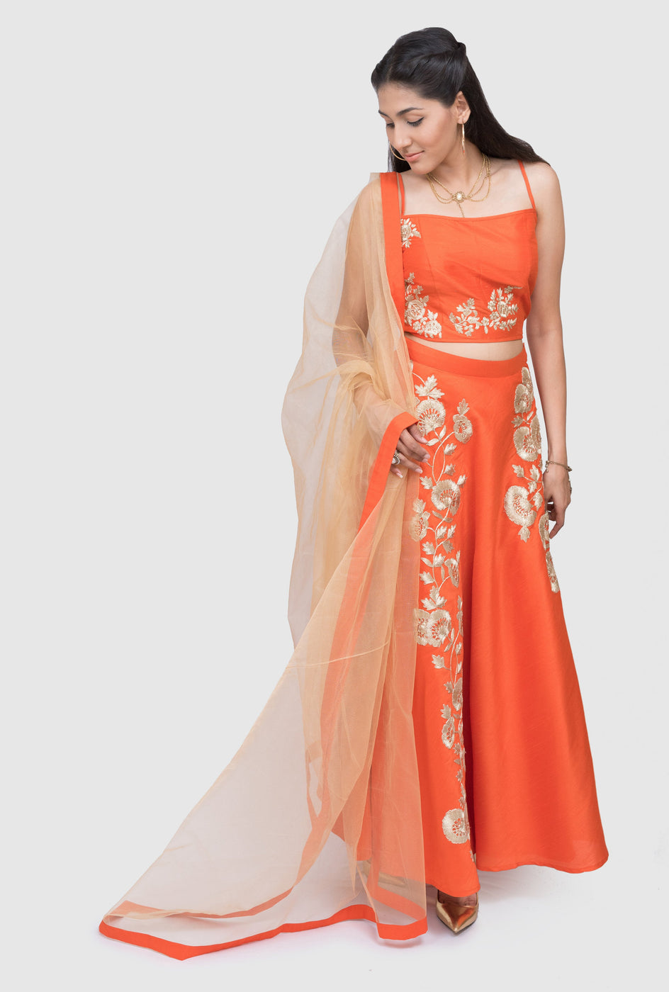 Anumega Floral Embroidered Skirt - knv-dash
