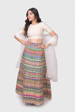 Aashi multi-colored embroidered lehenga set - knv-dash