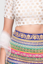 Aashi multi-colored embroidered lehenga set - knv-dash