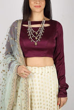 Aalia plum brocade lehenga set - knv-dash