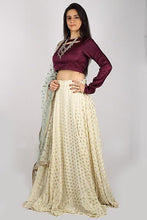 Aalia plum brocade lehenga set - knv-dash