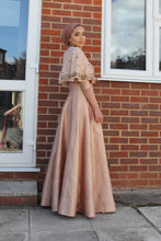 Annam bronze and blush cape gown - knv-dash