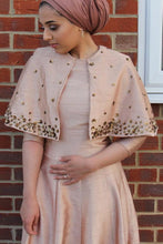 Annam bronze and blush cape gown - knv-dash