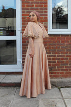Annam bronze and blush cape gown - knv-dash