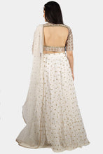 Ananya taupe and white lehenga set - knv-dash