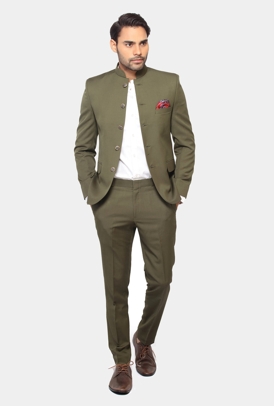 Advik classic green bangdala suit - knv-dash